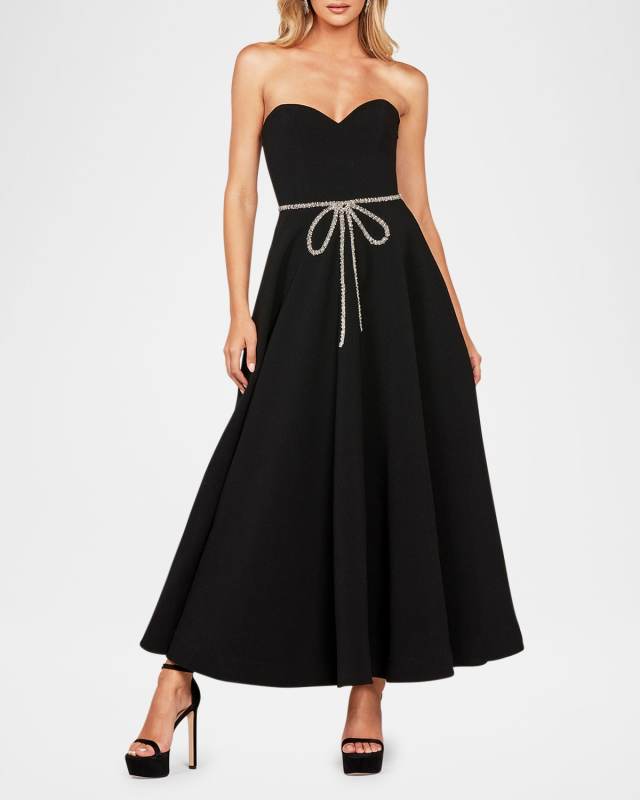 Grace Strapless Crystal Bow Gown